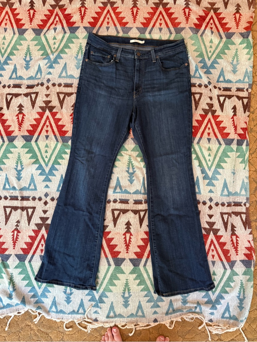 Levi's Women's Dark Blue Flare Jeans - Picture 3 of 6